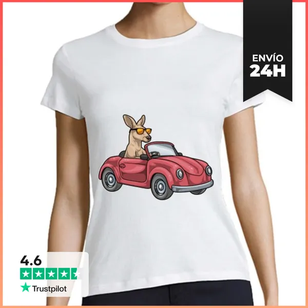 Camiseta Mujer Clásica Coche Canguro LaTostadora