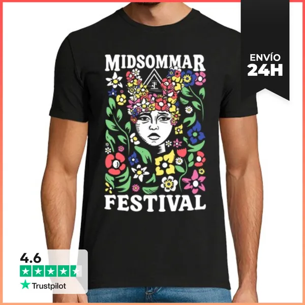 Camiseta Hombre Clásica Midsommar Festival LaTostadora