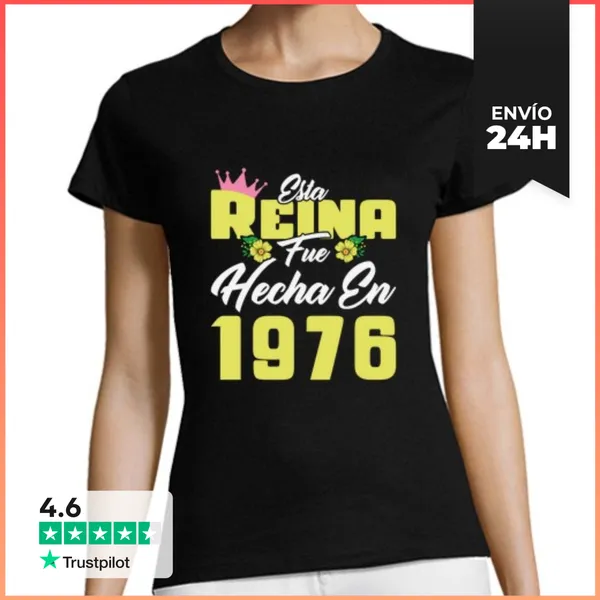 Camiseta Mujer Clásica 50 Años Regalo De Cumpleaños Mujer Hecha