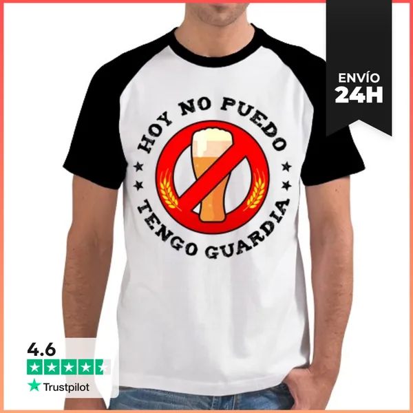 Camiseta Hombre, Estilo Béisbol Hoy No Puedo Tengo Guardia
