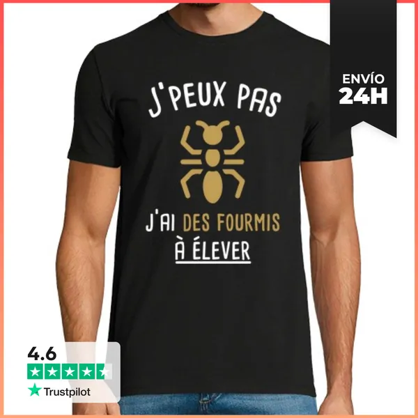 Camiseta Hombre Clásica Criador De Hormigas Humor Graciosas Cría
