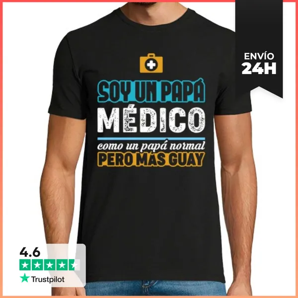 Camiseta Hombre Clásica Soy Un Papá Médico V2, Día Del Padre