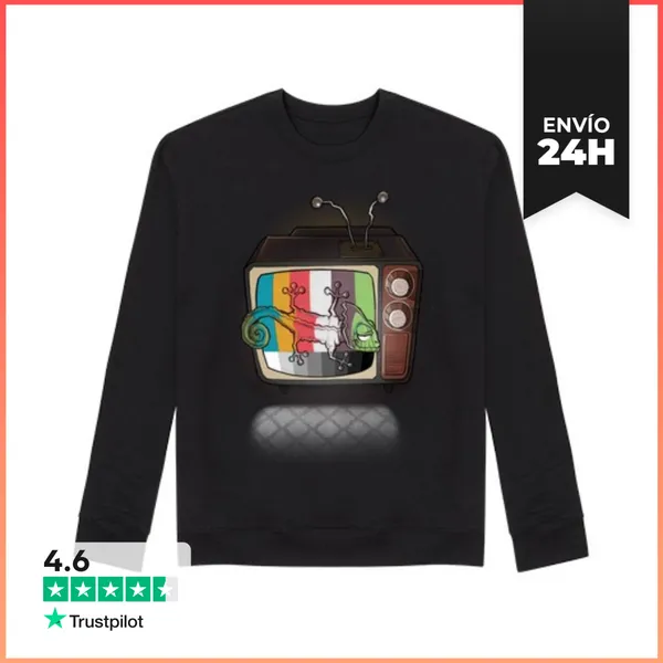 Sudadera Unisex Hombre, Sudadera, Negra LaTostadora