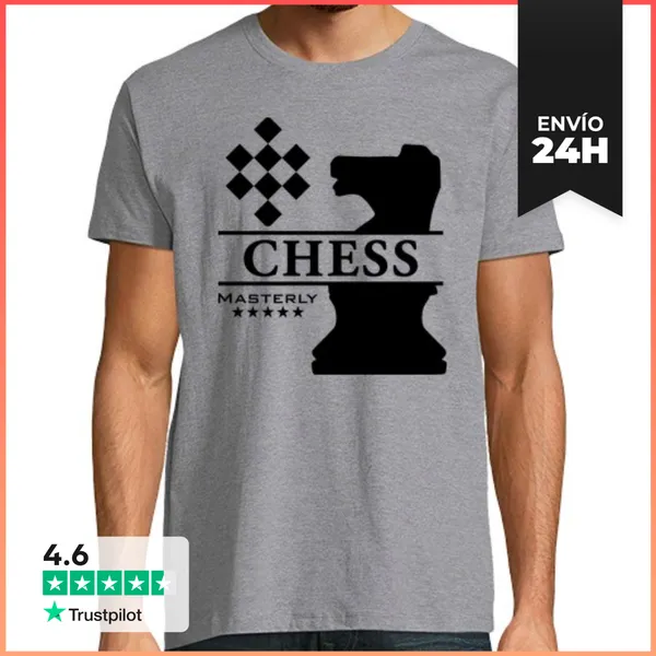Camiseta Hombre Clásica Ajedrez - Chess Masterly Caballo 1