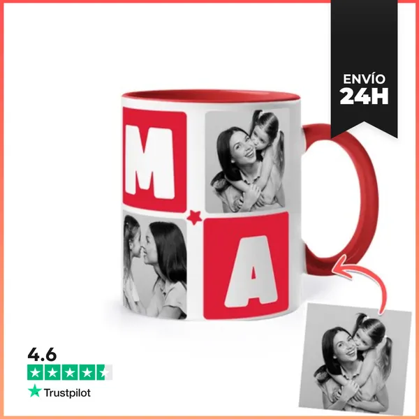 Taza De Colores Tassa Mama Con Fotos Personalizables LaTostadora