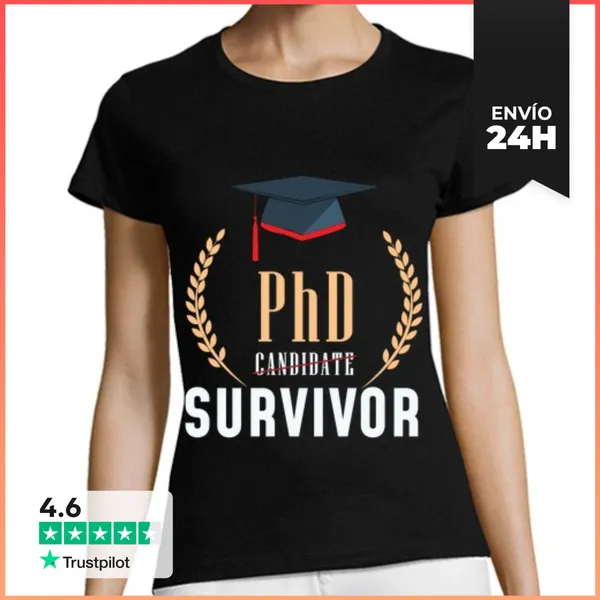 Camiseta Mujer Clásica Estudiante De Tesis De Título De Doctor