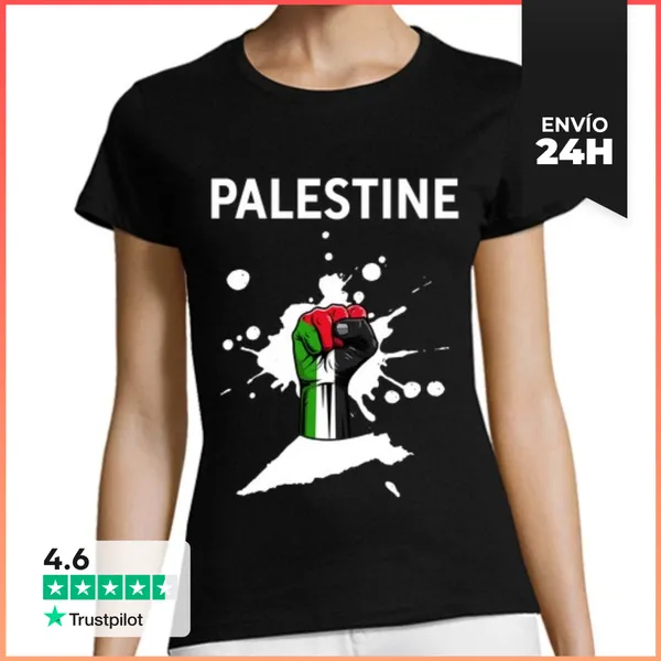 Camiseta Mujer Clásica Apoyar A Palestina LaTostadora