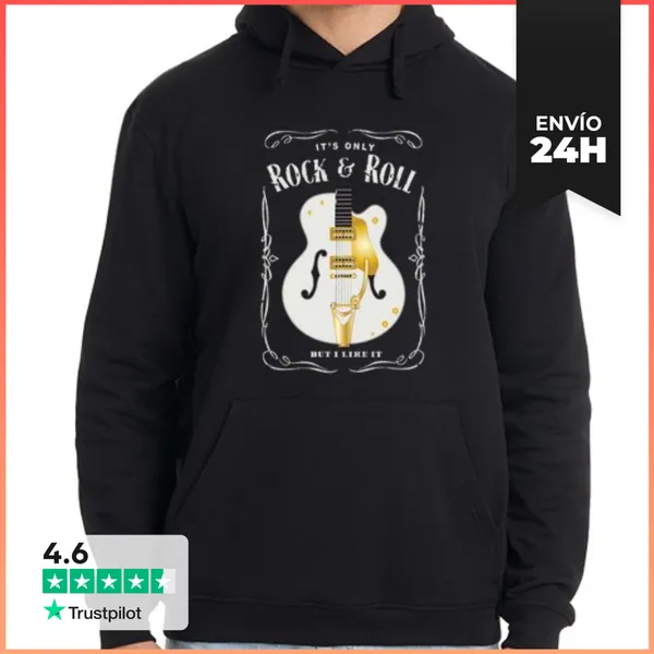 Sudadera Unisex Con Capucha Es Solo Rock N Roll LaTostadora