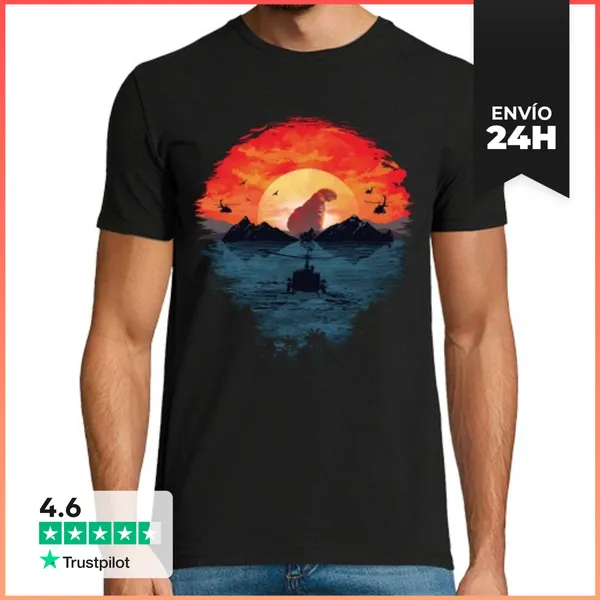 Camiseta Hombre Clásica Hombre, Manga Corta, Negra, Calidad Extra