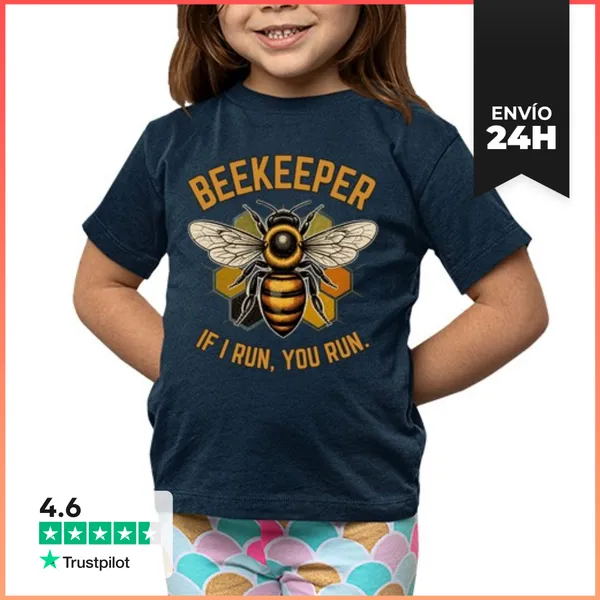 Camiseta Clásica Para Niños Beekeeper If I Run You Run Funny