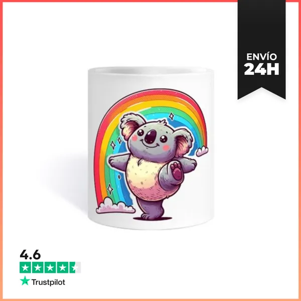 Taza Koala Arcoíris LaTostadora