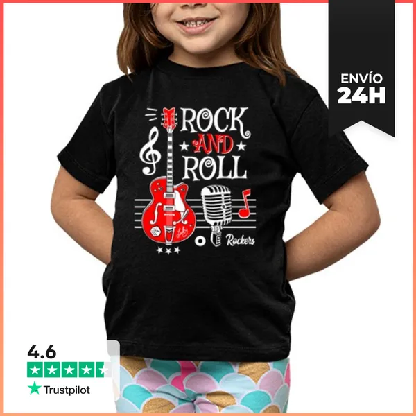 Camiseta Clásica Para Niños Camiseta Rock Rockabilly Music