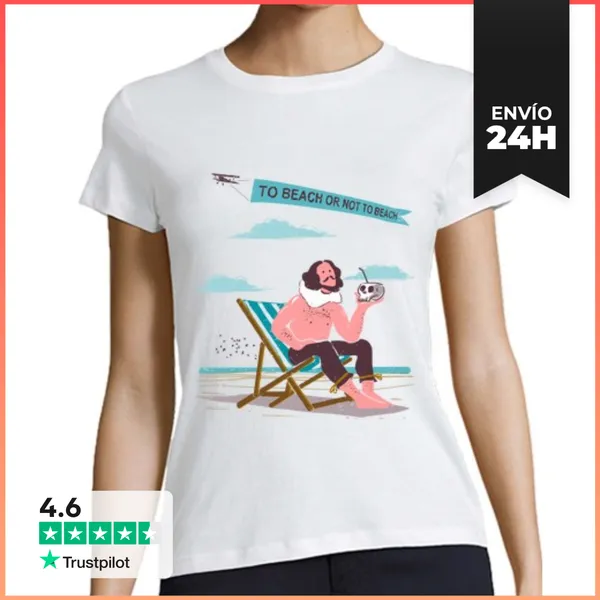 Camiseta Mujer Clásica A La Playa O No A La Playa LaTostadora
