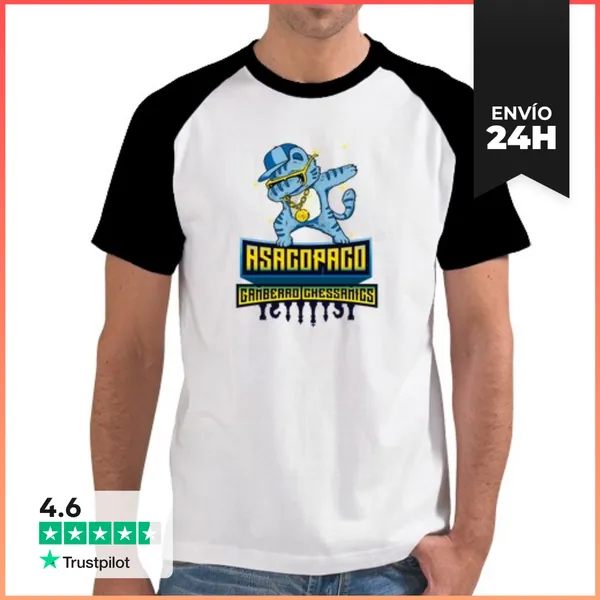 Camiseta Hombre, Estilo Béisbol Gamberro AsacoPaco LaTostadora