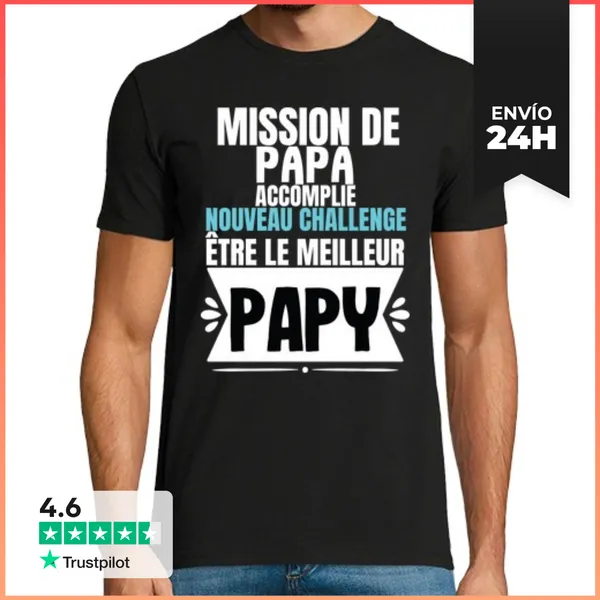 Camiseta Hombre Clásica Futuro Abuelo Papá LaTostadora