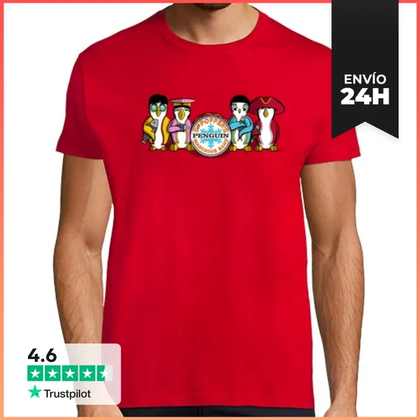 Camiseta Hombre Clásica Sgt. Poppers Banda Pingüino (para Hombre)