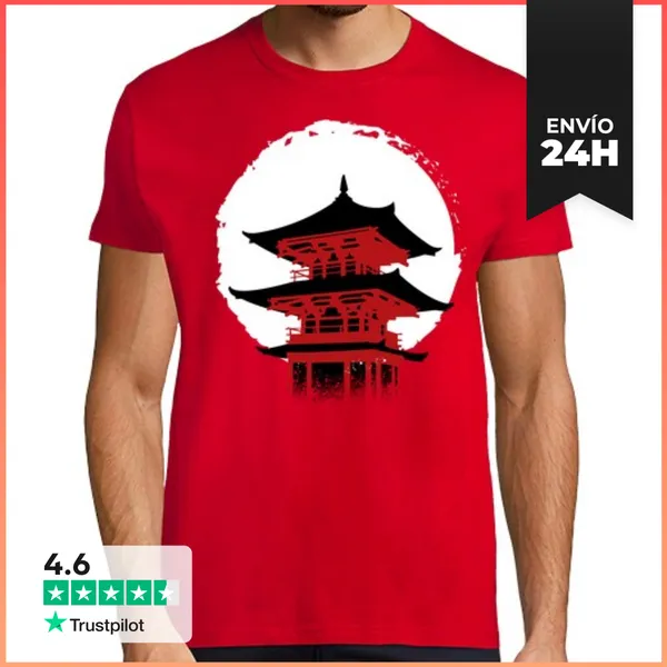 Camiseta Hombre Clásica Templo Luna LaTostadora