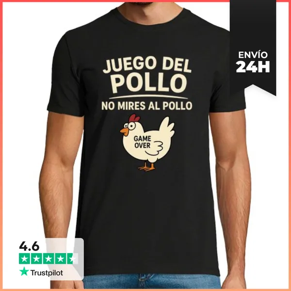 Camiseta Hombre Clásica No Mires Al Pollo Humor LaTostadora