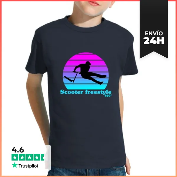 Camiseta Clásica Para Niños Sunshine Scooter Freestyle