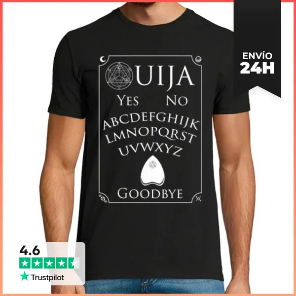 Camiseta Hombre Clásica Camiseta Ouija Blanca Hombre LaTostadora