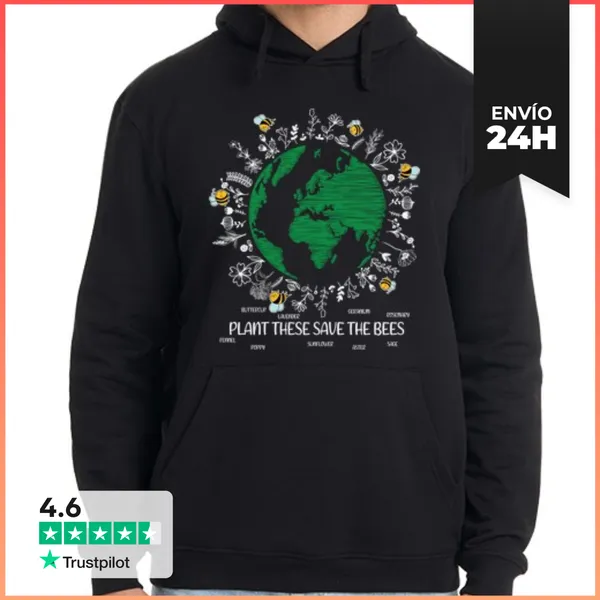Sudadera Unisex Con Capucha Plantar Estos Para Salvar A Las