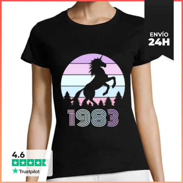 Camiseta Mujer Clásica Unicornio 1983 LaTostadora