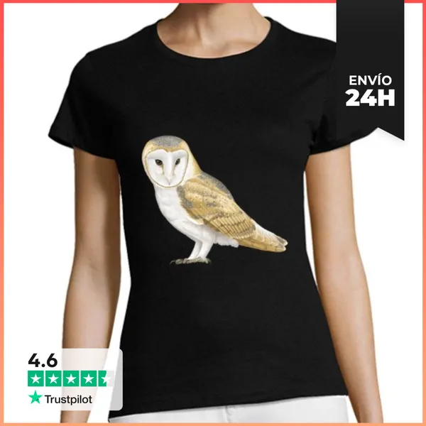 Camiseta Mujer Clásica Lechuza Común LaTostadora