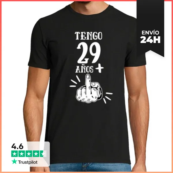 Camiseta Hombre Clásica Tengo 29 Años Mas 1 30 Cumpleaños