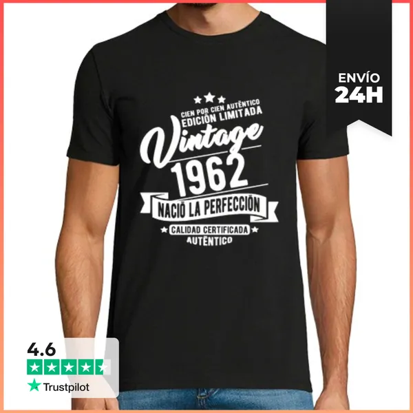 Camiseta Hombre Clásica 1962 Nació La Perfección LaTostadora