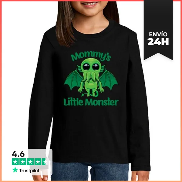 Camiseta Manga Larga Para Niños El Pequeño Monstruo De Mamá