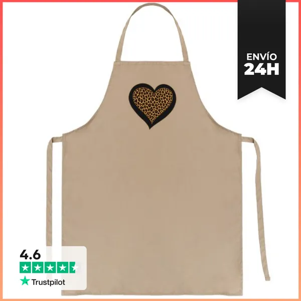 Delantal Corazón Leopardo LaTostadora