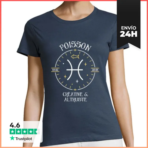 Camiseta Mujer Clásica Pez - Creativa Y Altruista LaTostadora