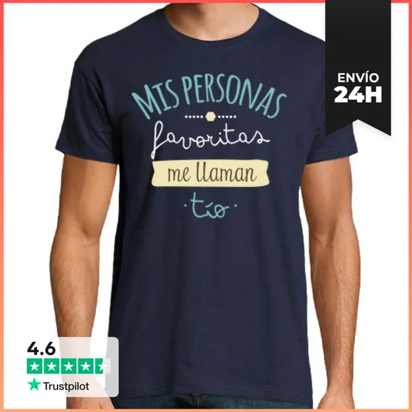 Camiseta Hombre Clásica Mis Personas Favoritas Me Llaman Tío, Día