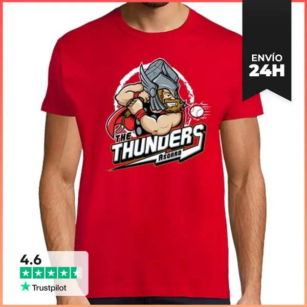 Camiseta Hombre Clásica The Thunders Baseball LaTostadora