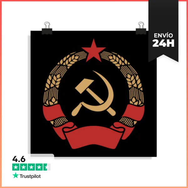 Póster Cuadrado EMBLEMA COMUNISTA LaTostadora