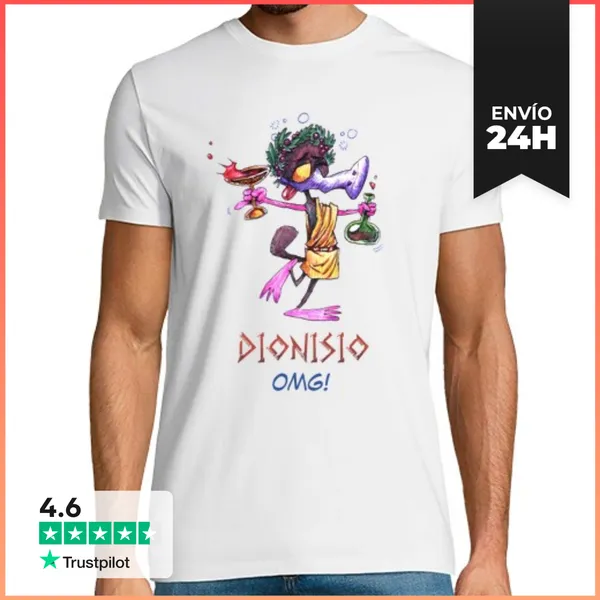 Camiseta Hombre Clásica Dionisio OMG LaTostadora