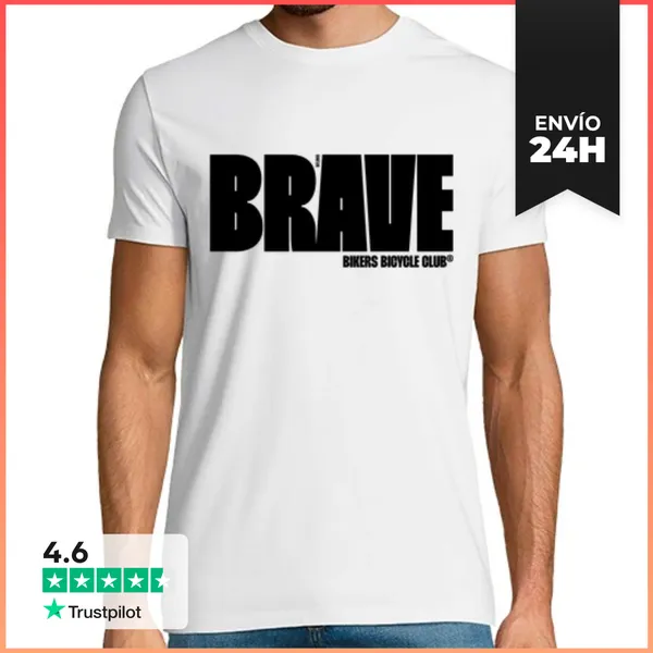 Camiseta Hombre Clásica BRAVE Bikers Bicycle Club Black