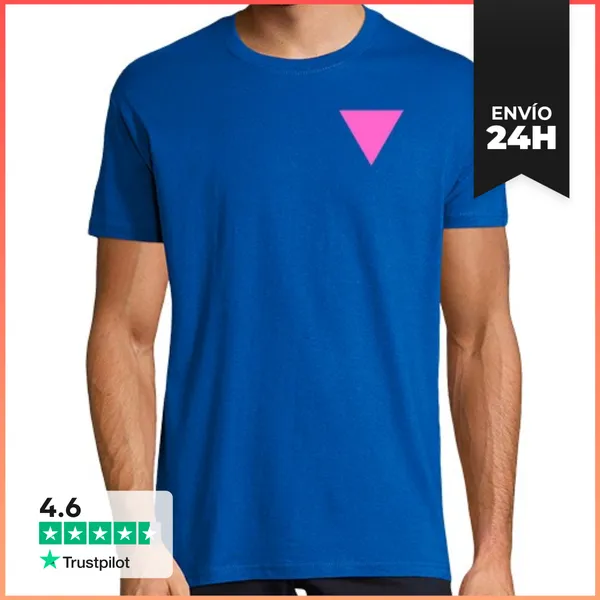Camiseta Hombre Clásica Triangulo Reivindicación LGTBI