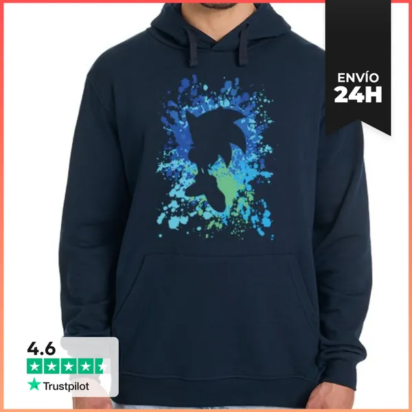 Sudadera Unisex Con Capucha Sonic LaTostadora