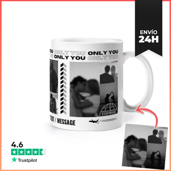 Taza ONLY YOU NEGRO LaTostadora