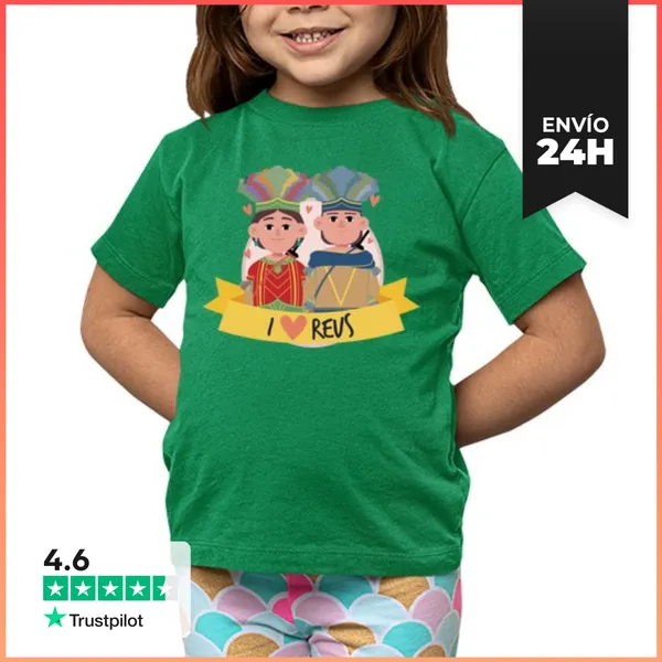 Camiseta Clásica Para Niños Camiseta I LOVE Reus G.INDIS