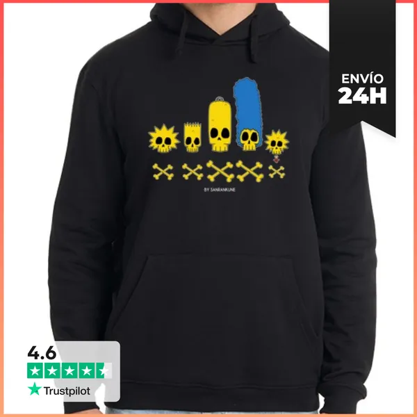 Sudadera Unisex Con Capucha Dead Simpsons LaTostadora