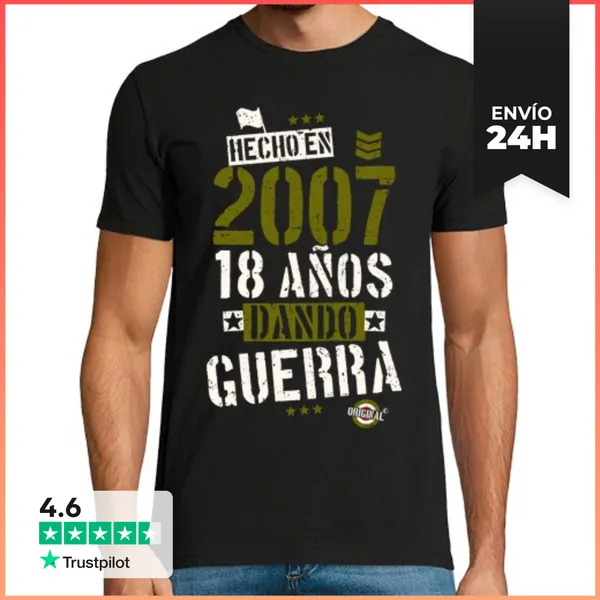 Camiseta Hombre Clásica 2007. 18 Años Dando Guerra LaTostadora