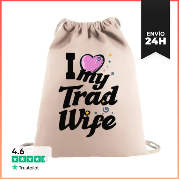 Mochila Saco Con Cuerdas Divertida Esposa Tradicional Esposa