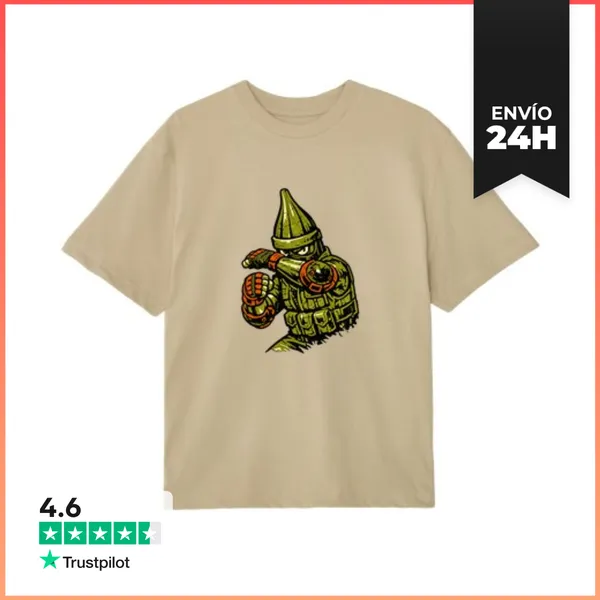 Camiseta Oversize Defensor De Calle Okra Vintage Retro Luchador