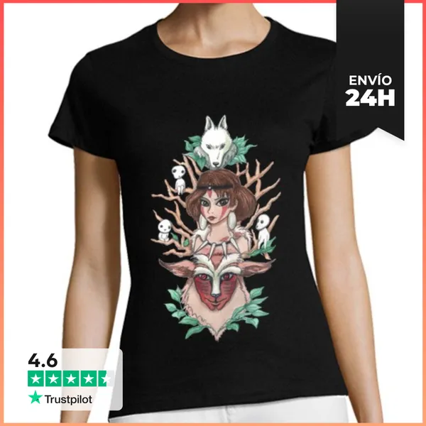 Camiseta Mujer Clásica Princesa Mononoke LaTostadora