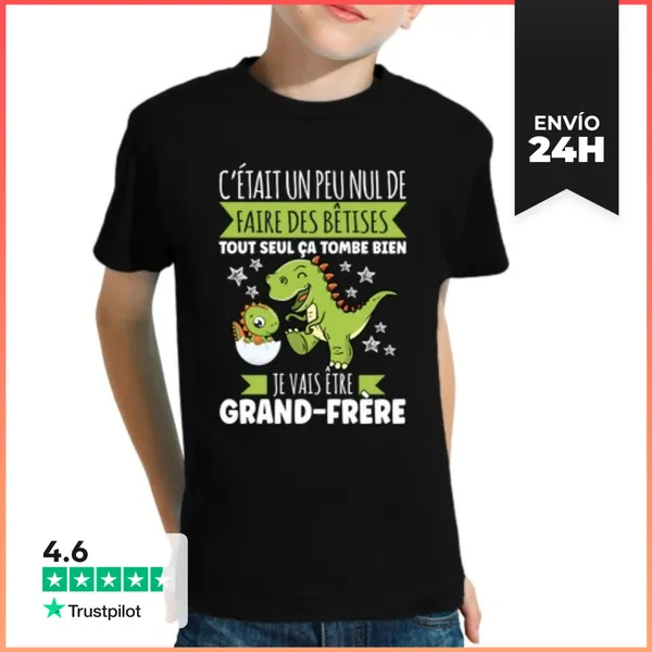 Camiseta Clásica Para Niños Gran Hermano Anuncio Embarazo