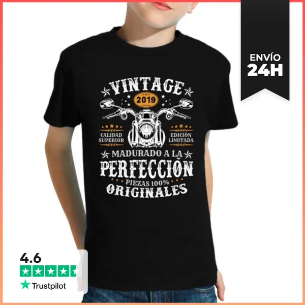 Camiseta Clásica Para Niños Vintage Moto Madurado A La Perfección