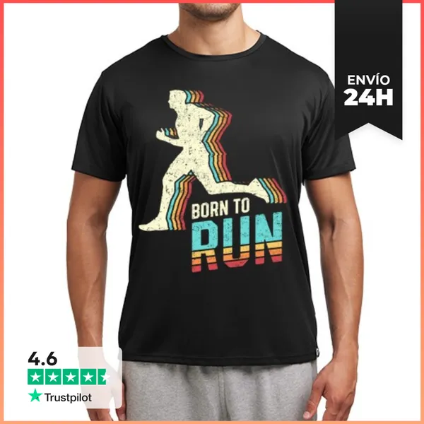 Camiseta Deportiva Hombre Born To Run LaTostadora