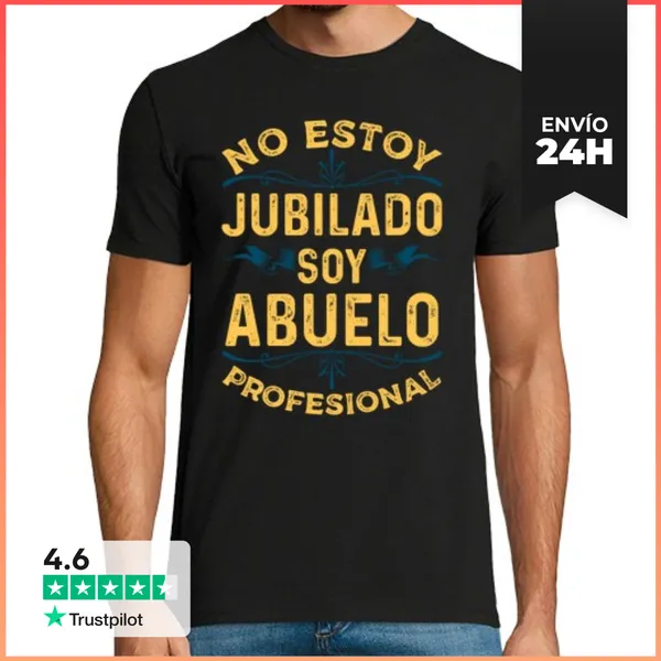 Camiseta Hombre Clásica No Estoy Jubilado Soy Abuelo Profesional